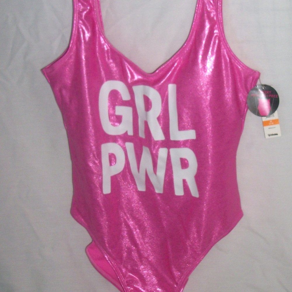 NWT Hot Pink Swimsuit GRL PWR  Size Med 7-9